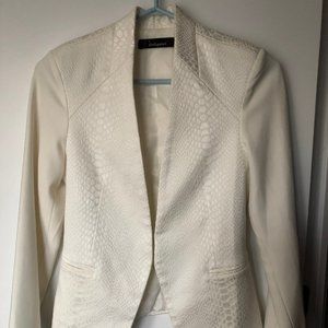 White snakeskin summer blazer